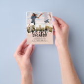 BEGROTING Aankondiging modern FOTO-VERLOVING Flyer (Hand)