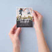 BEGROTING Aankondiging modern FOTO-VERLOVING Flyer (Hand)