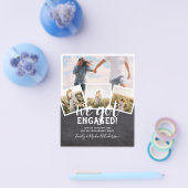 BEGROTING Aankondiging modern FOTO-VERLOVING Flyer (Enkel)