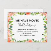 Begroting Aankondiging Perse Koraal Verplaatsing Briefkaart (Voorkant / Achterkant)