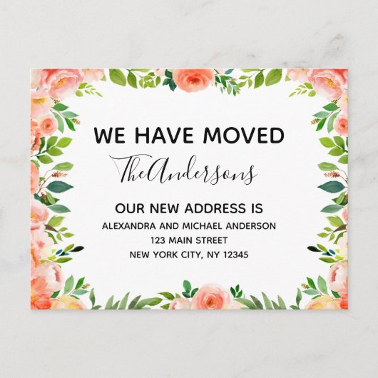 Begroting Aankondiging Perse Koraal Verplaatsing Briefkaart (Voorkant)