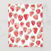 Begroting Aardbei 1e uitnodiging van de Birthday (Achterkant)