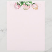 Begroting Aardbei 1e uitnodiging van de Birthday Flyer (Achterkant)