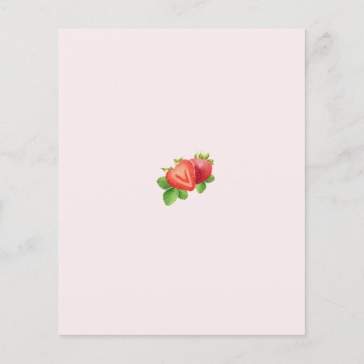 Begroting aardbei 1e verjaardag van de Berry Invit (Achterkant)