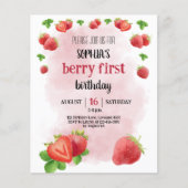 Begroting aardbei 1e verjaardag van de Berry Invit (Voorkant)