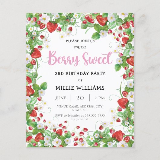 Begroting Aardbei Birthday (Voorkant)