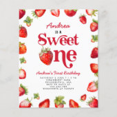 Begroting aardbeien zoete een eerste geboorte-meis (Voorkant)