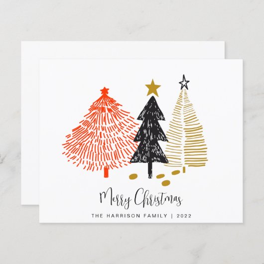 Begroting Abstracte kerstbomen minimaal (Voorkant / Achterkant)