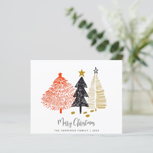 Begroting Abstracte kerstbomen minimaal (Staand voorkant)