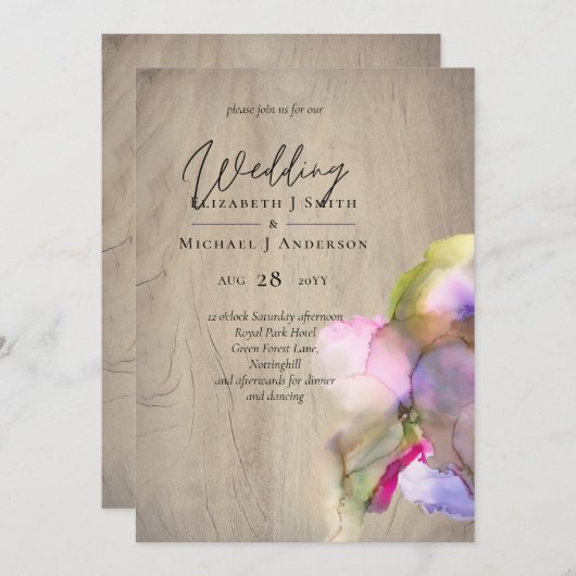 Begroting Abstracte Rainbow Paars Weddenschap (Voorkant / Achterkant)