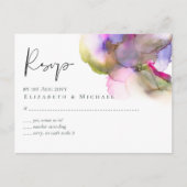 Begroting Abstracte Rainbow Paars Weddenschap Briefkaart (Voorkant)