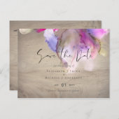 Begroting Abstracte Rainbow Paars Weddenschap Briefkaart (Voorkant / Achterkant)