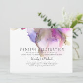 Begroting Abstracte Rainbow Paars Weddenschap Kaart (Staand voorkant)