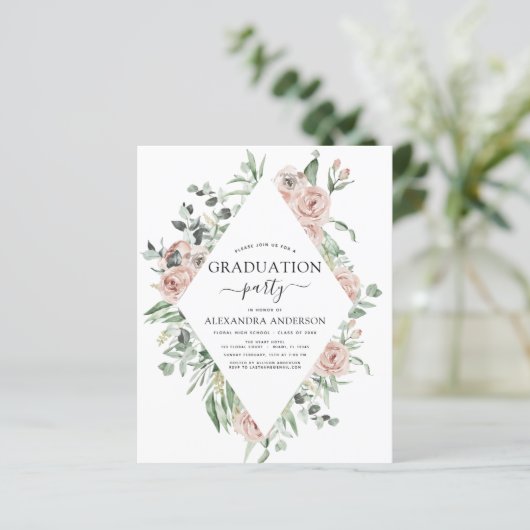 Begroting Afstuderen 2022 Emerald Green Floral (Staand voorkant)