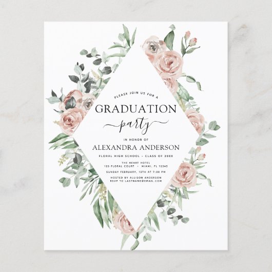 Begroting Afstuderen 2022 Emerald Green Floral (Voorkant)