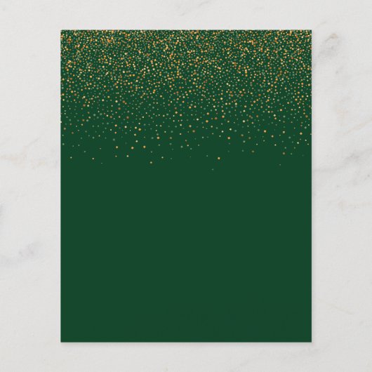 Begroting Afstuderen 2023: groene gouduitnodiging (Achterkant)