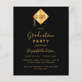 Begroting Afstuderen 2023: zwarte gouduitnodiging (Voorkant)