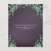 Begroting Afstuderen Paarse botanische uitnodiging (Achterkant)