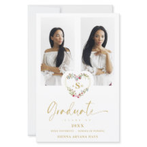 Begroting Afstuderen Romantic Floral Heart 2 Foto'