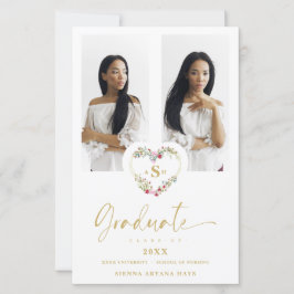 Begroting Afstuderen Romantic Floral Heart 2 Foto'