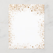 Begroting afstuderen witte goudglitter uitnodiging (Achterkant)