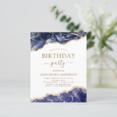 Begroting Agate Navy Blue Birthday Party Elke leef (Staand voorkant)