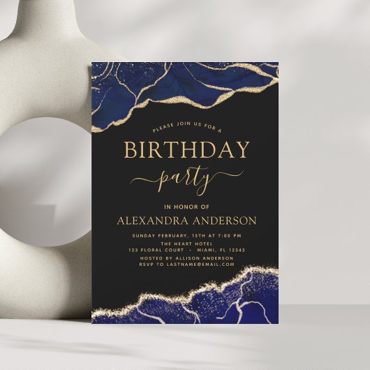 Begroting Agate Navy Blue Birthday Party Elke leef