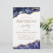 Begroting Agate Navy Blue Birthday Party Elke leef (Staand voorkant)