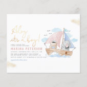 Begroting Ahoy. Baby Boy Elephant Sailor Baby show (Voorkant)