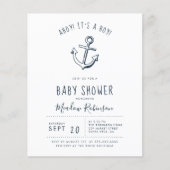 Begroting Ahoy. Het is een jongen! Nautisch Baby s (Voorkant)