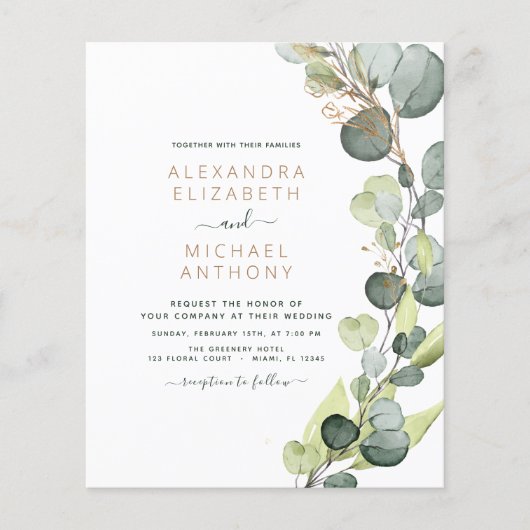 Begroting allemaal in één eucalyptus QR-code bruil (Voorkant)