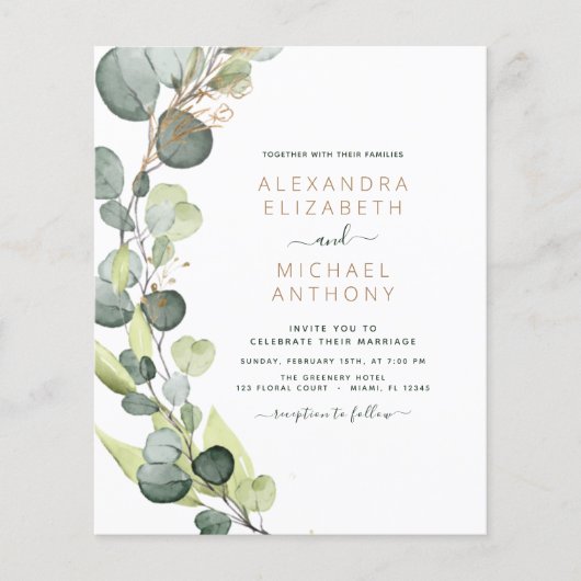 Begroting allemaal in één eucalyptus QR-code bruil (Voorkant)