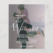 Begroting allemaal in één info rsvp en trouwuitnod flyer (Voorkant)