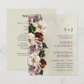 Begroting allemaal in één Moody Floral Wedding Inv (Voorkant / Achterkant)