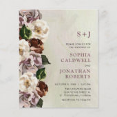 Begroting allemaal in één Moody Floral Wedding Inv (Voorkant)