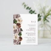 Begroting allemaal in één Moody Floral Wedding Inv (Staand voorkant)