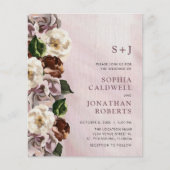 Begroting allemaal in één Moody Floral Wedding Inv (Voorkant)