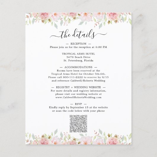 Begroting allemaal in één roze weddenschap (Achterkant)