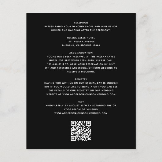 Begroting Alles in één QR Code Weddenschap (Achterkant)