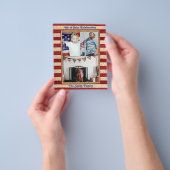 BEGROTING Amerikaanse vlag 4e van de uitnodiging v Flyer (Hand)