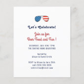 BEGROTING Amerikaanse vlag 4e van de uitnodiging v Flyer (Achterkant)