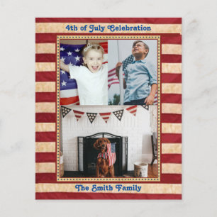 BEGROTING Amerikaanse vlag 4e van de uitnodiging v Flyer