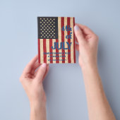 BEGROTING Amerikaanse vlag 4e van de uitnodiging v Flyer (Hand)