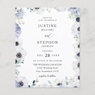 Begroting Anemone & Eucalyptus Winter Floral Weddi Flyer
