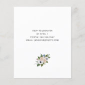 Begroting Anemone White Floral Easter Dinner Flyer (Achterkant)