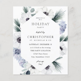 Begroting Anemone Winter White Floral Holiday Flyer