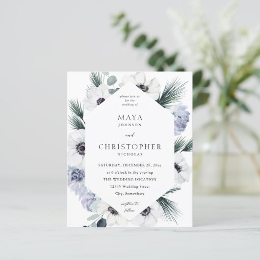 Begroting Anemone Winter White Floral Wedding (Staand voorkant)