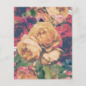Begroting Antiek Rozen Vintage Boho Wedding Flyer (Achterkant)