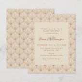 Begroting Art deco Verbrandd Oranje Baby shower ui (Voorkant / Achterkant)