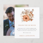 BEGROTING | Autumn Florals Weddenschap Foto bedank (Voorkant / Achterkant)